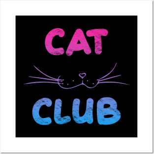 Cat Club - MultiColor Posters and Art